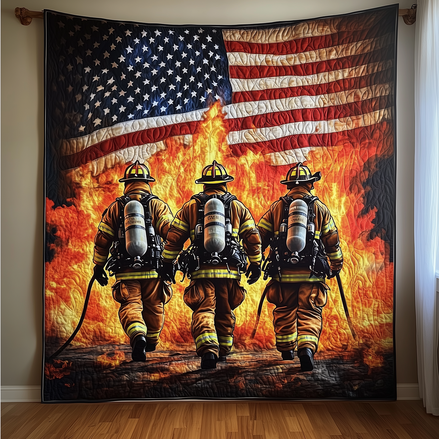 American Firefighter Quilted Blanket GFTONL1463