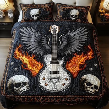 Heavy Metal Guitar 3-Piece Quilted Bedding Set GFTONL1633