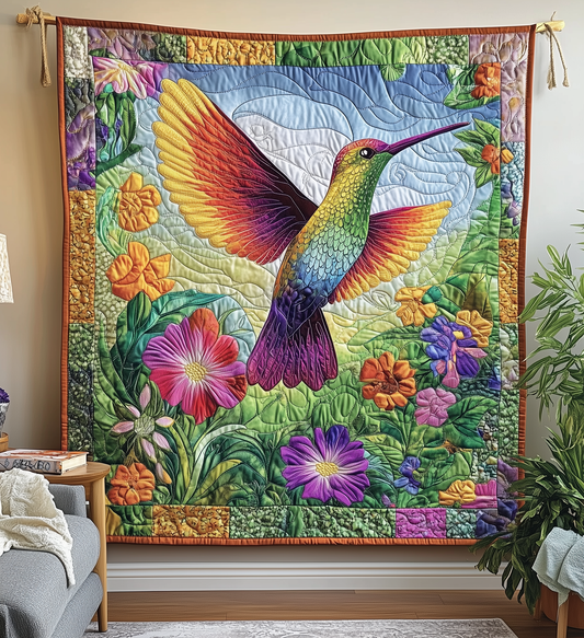 Vibrant Hummingbird Quilted Blanket GFTONL1728