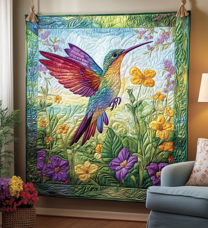 Vibrant Hummingbird Quilted Blanket GFTONL1729