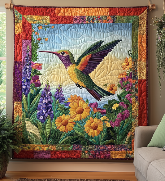 Vibrant Hummingbird Quilted Blanket GFTONL1730