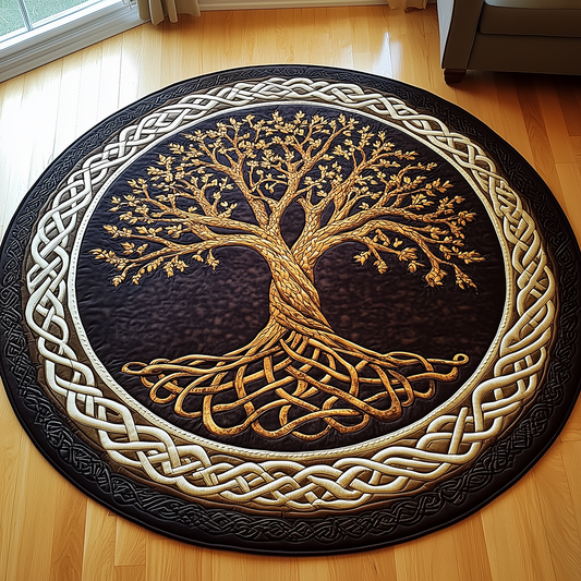 Ancient Tree Of Life Quilted Round Mat GFTONL2390