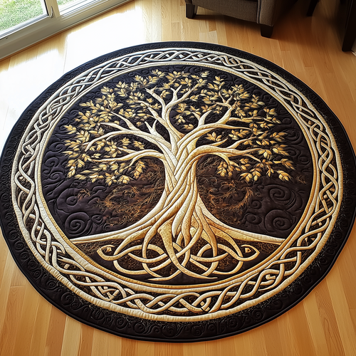 Ancient Tree Of Life Quilted Round Mat GFTONL2391