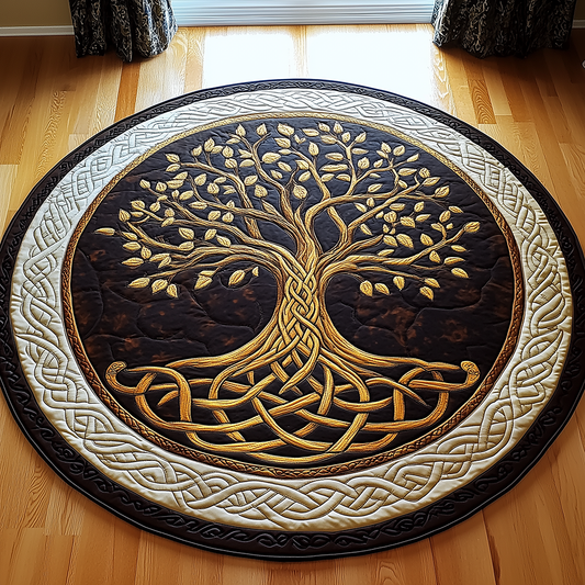 Ancient Tree Of Life Quilted Round Mat GFTONL2394