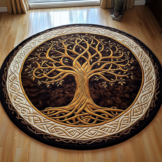 Ancient Tree Of Life Quilted Round Mat GFTONL2395