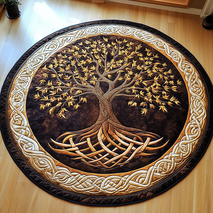 Ancient Tree Of Life Quilted Round Mat GFTONL2399