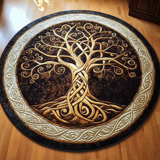 Ancient Tree Of Life Quilted Round Mat GFTONL2401