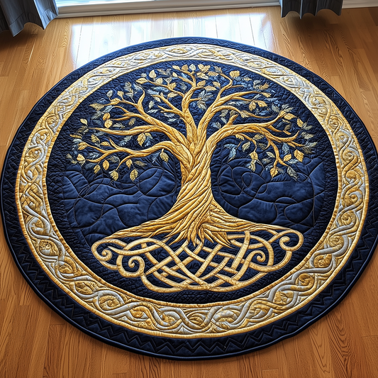 Ancient Tree Of Life Quilted Round Mat GFTONL2407