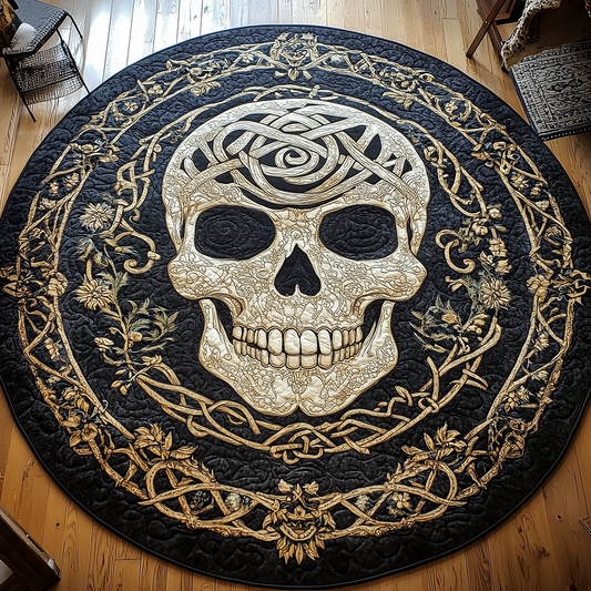 Skull Quilted Round Mat GFTONL2414