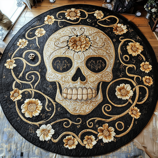 Skull Quilted Round Mat GFTONL2415