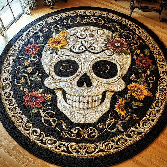 Skull Quilted Round Mat GFTONL2416