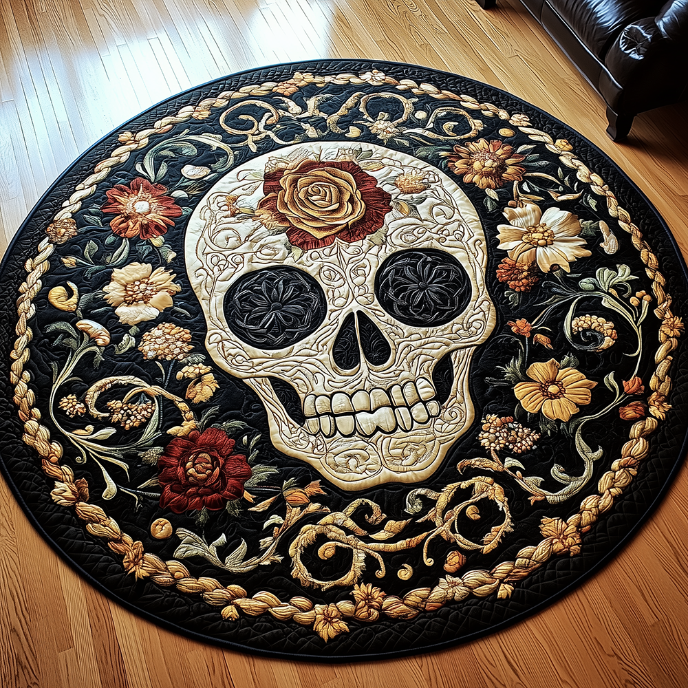 Skull Quilted Round Mat GFTONL2417