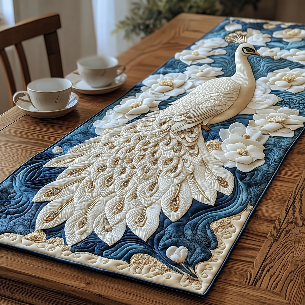 Noble Feathers Quilted Table Runner GFTONL2523