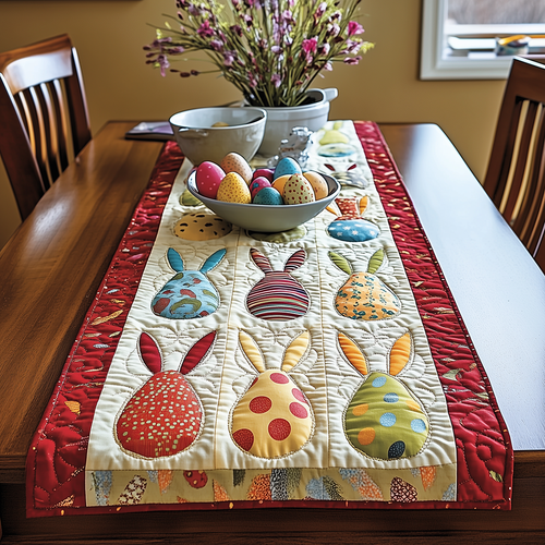 Colorburst Easter Eggs Quilted Table Runner GFTONL2536