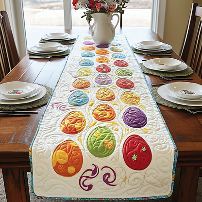 Colorburst Easter Eggs Quilted Table Runner GFTONL2538