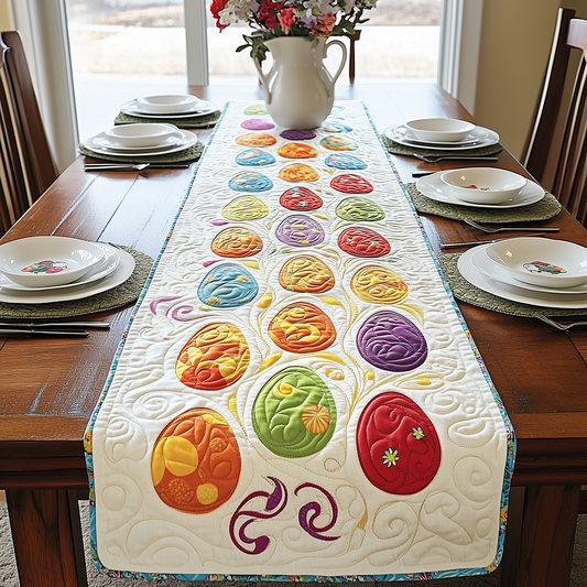 Colorburst Easter Eggs Quilted Table Runner GFTONL2538