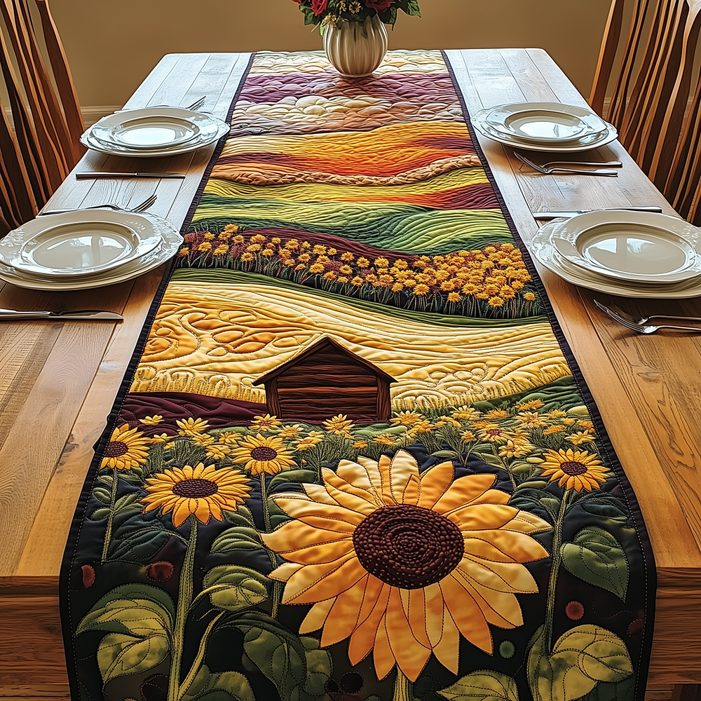 Radiant Sunfield Quilted Table Runner GFTONL2554