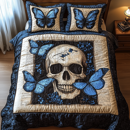 Skull 3-Piece Quilted Bedding Set GFTONL2628