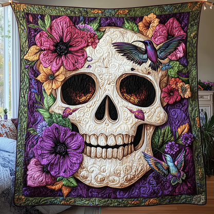 Artistic Skull Quilted Blanket GFTONL2646