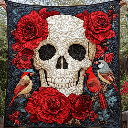 Artistic Skull Quilted Blanket GFTONL2651