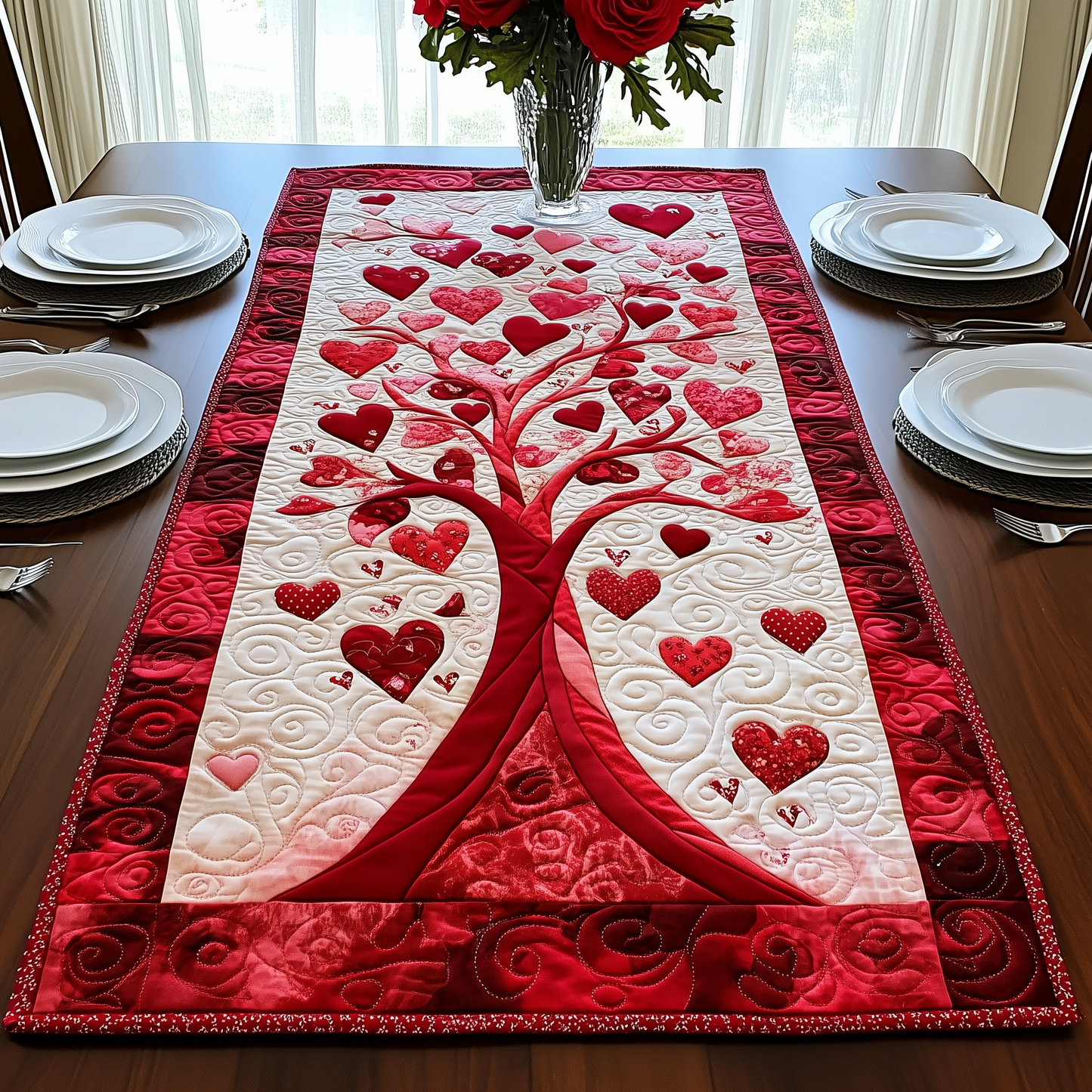 Tree Of Love Quilted Table Runner GFTONL2741