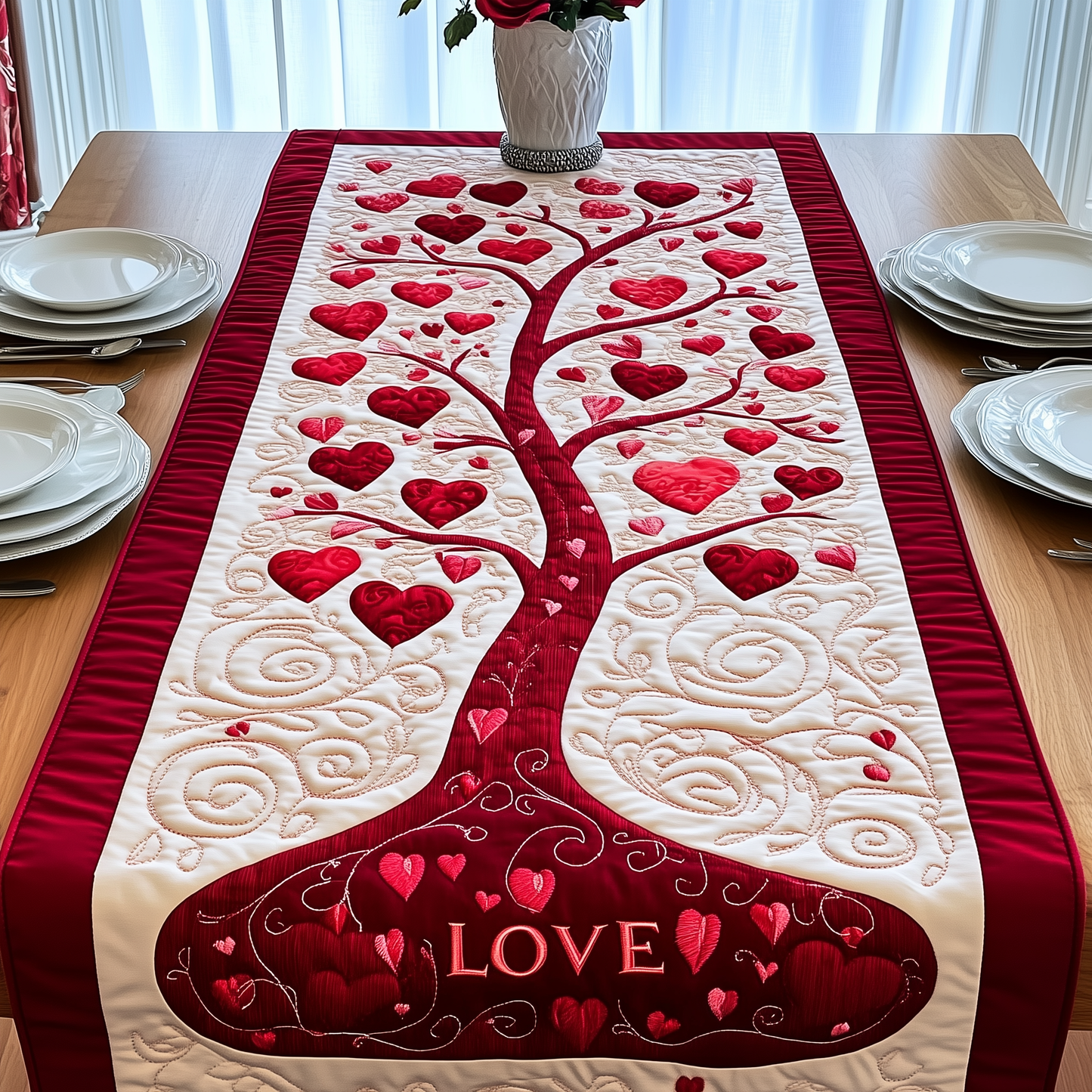 Tree Of Love Quilted Table Runner GFTONL2748