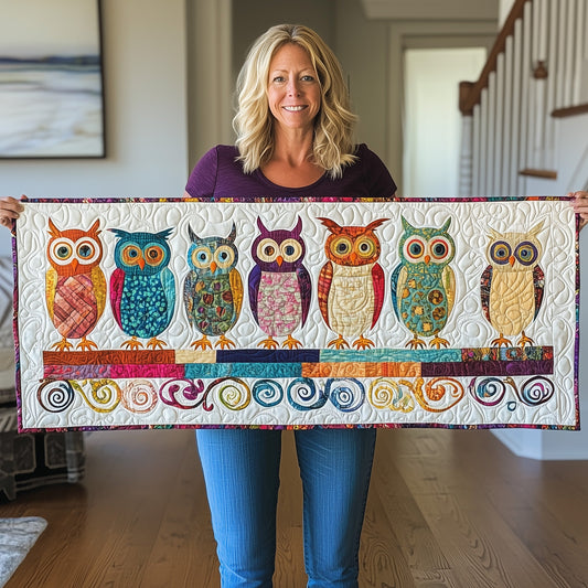 Owl Squad Quilted Table Runner GFTONL2769