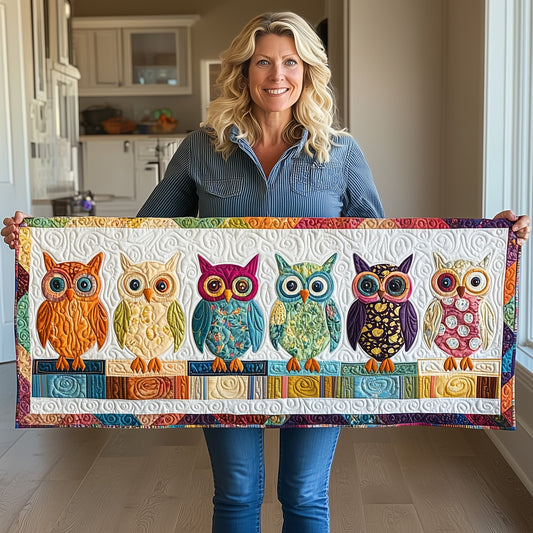 Owl Squad Quilted Table Runner GFTONL2771