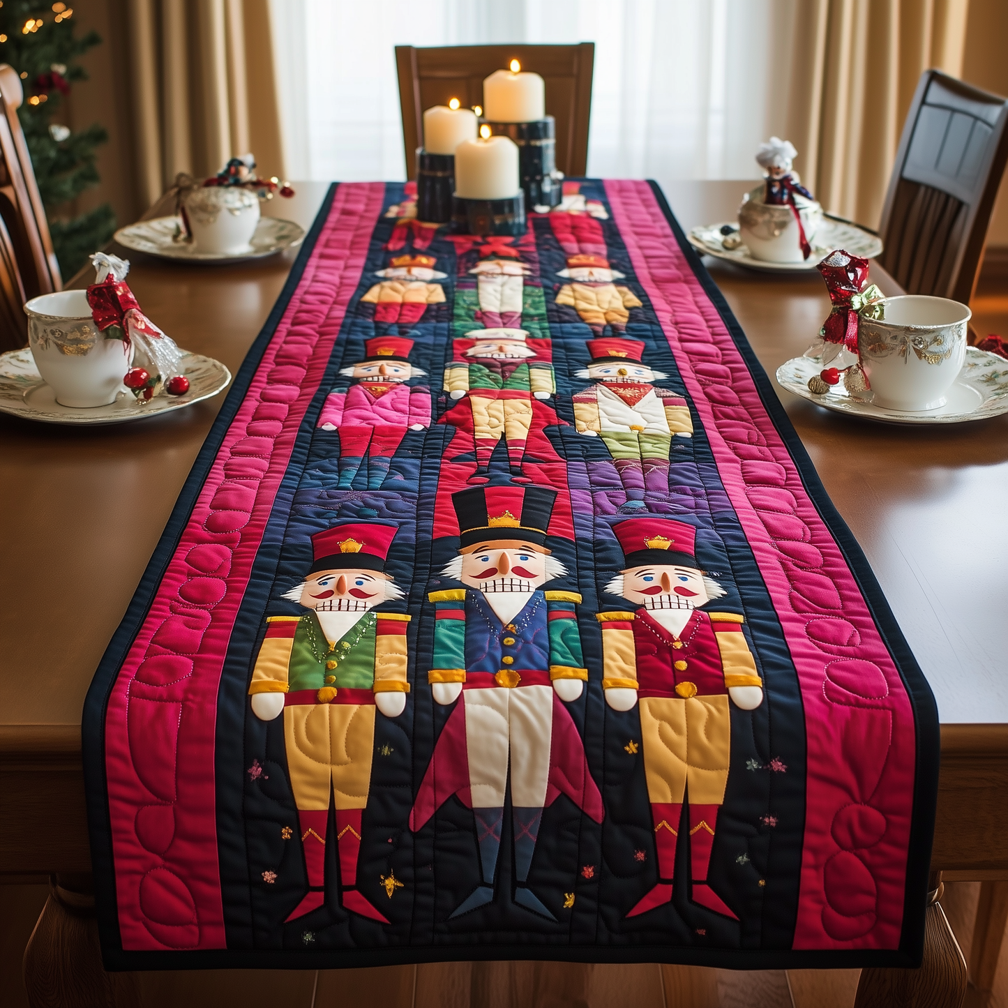 Playful Nutcracker Quilted Table Runner GFTONL659