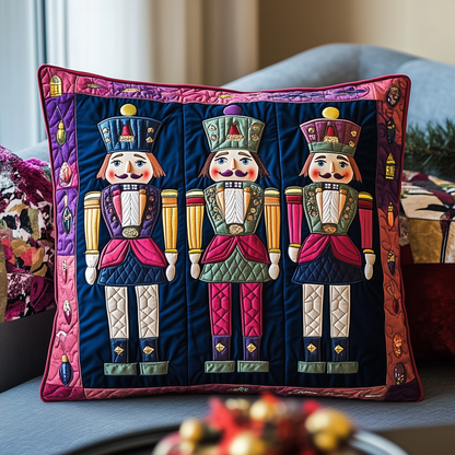 Cheerful Nutcracker Quilted Pillow Case GFTONL675