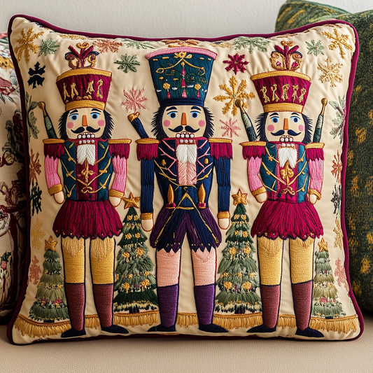 Cheerful Nutcracker Quilted Pillow Case GFTONL679