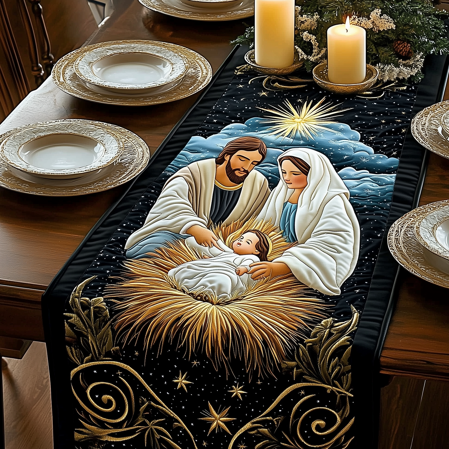 Holy Family Quilted Table Runner GFTOTL1039