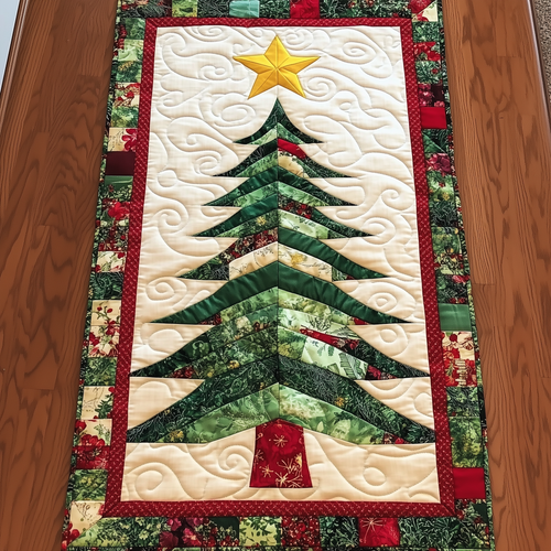 Christmas Tree Quilted Table Runner GFTOTL1108