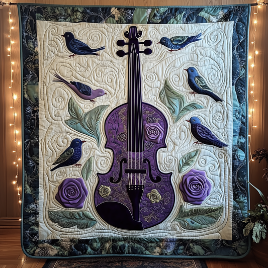 Purple Violin Quilted Blanket GFTOTL1142