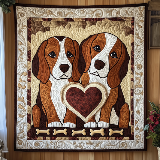 Beagle Bond of Love Quilted Blanket GFTOTL1164