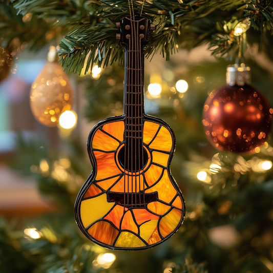 Glitter Guitar Mica Ornament GFTOTL1198