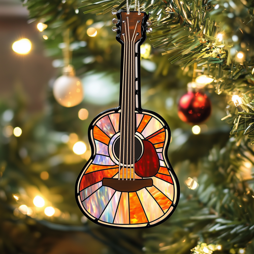 Glitter Guitar Mica Ornament GFTOTL1200