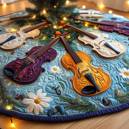 Joyful Violin Quilted Tree Skirt GFTOTL1339