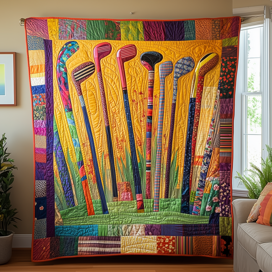 Golf Clubs Quilted Blanket GFTOTL1556