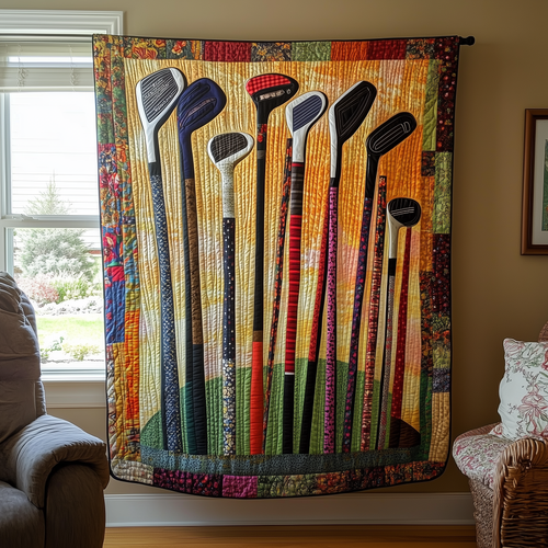 Golf Clubs Quilted Blanket GFTOTL1557