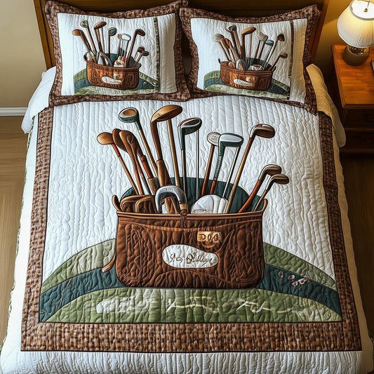 Golf Life 3-Piece Quilted Bedding Set GFTOTL1563