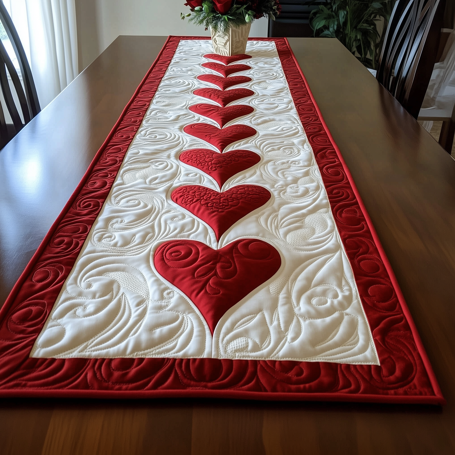 Red Romance Quilted Table Runner GFTOTL1772