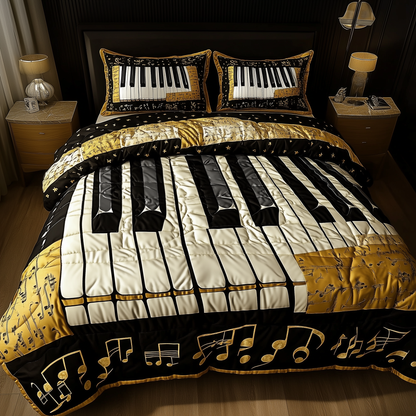 Keyboard 3-Piece Quilted Bedding Set GFTOTL2100