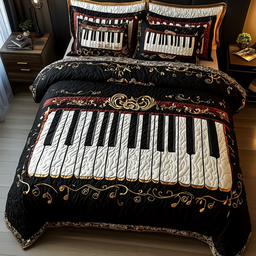 Keyboard 3-Piece Quilted Bedding Set GFTOTL2102