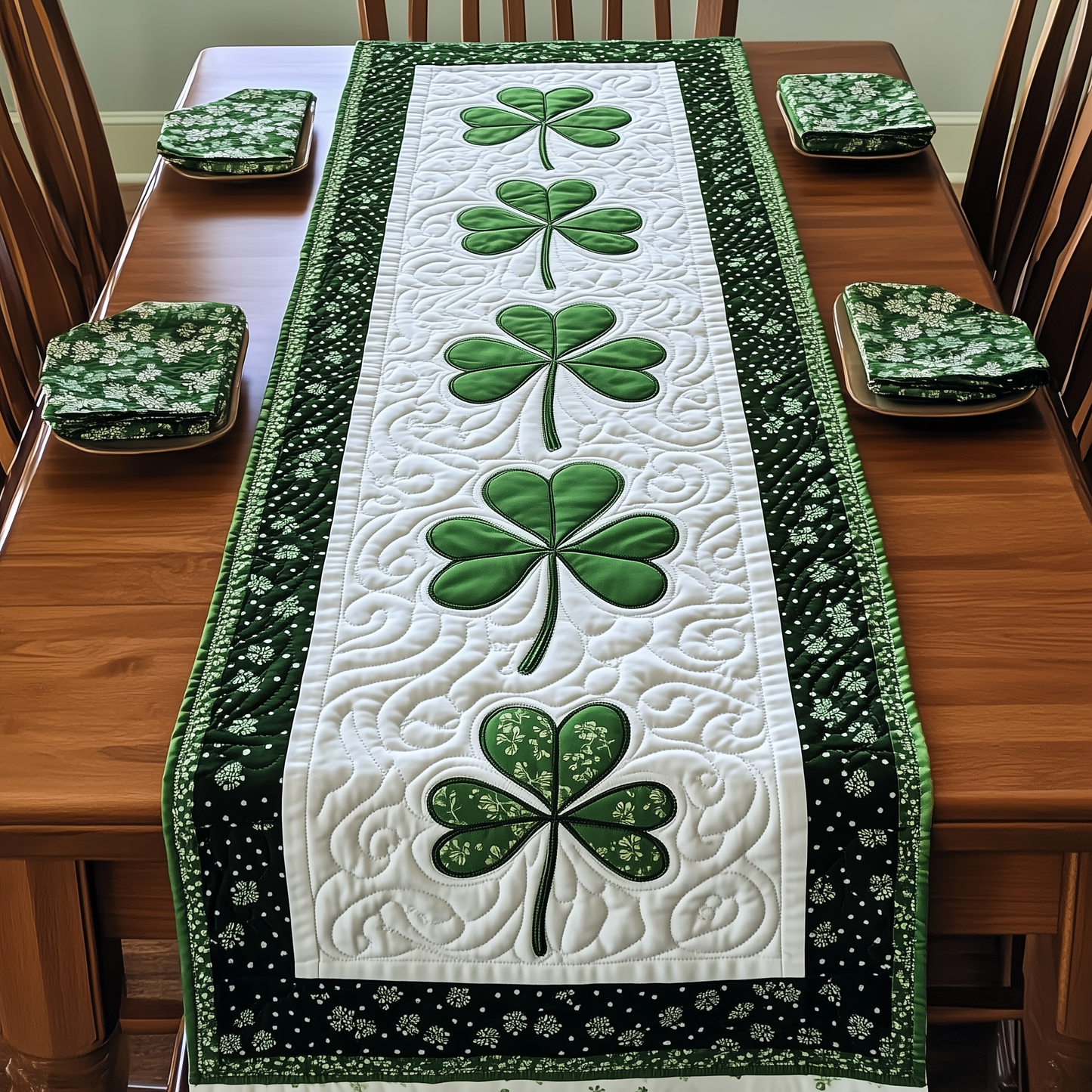 Irish Shamrock Quilted Tabler Runner GFTOTL2180