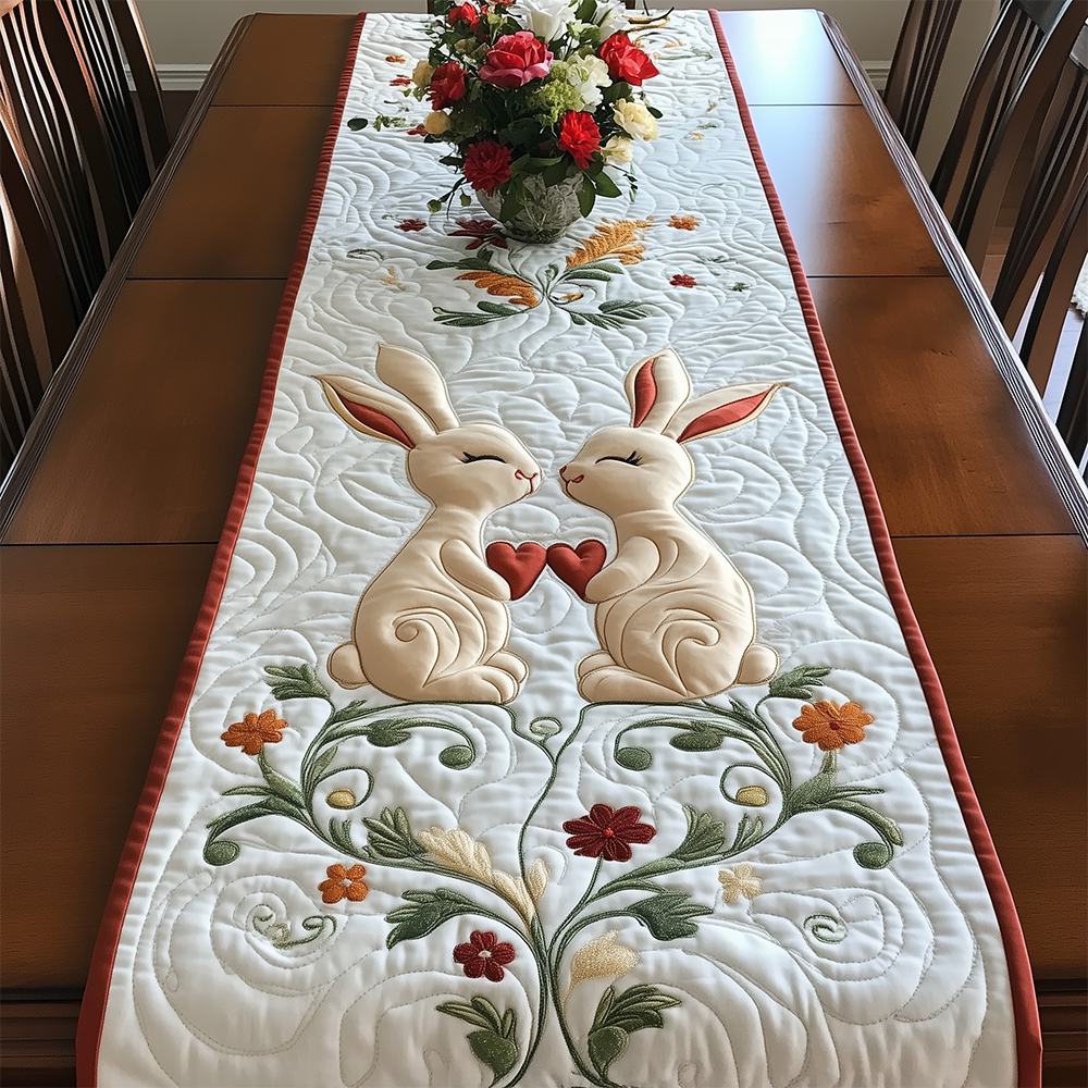 Bunny Couple Quilted Table Runner GFTOTL2274