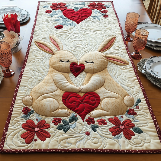 Bunny Couple Quilted Table Runner GFTOTL2285