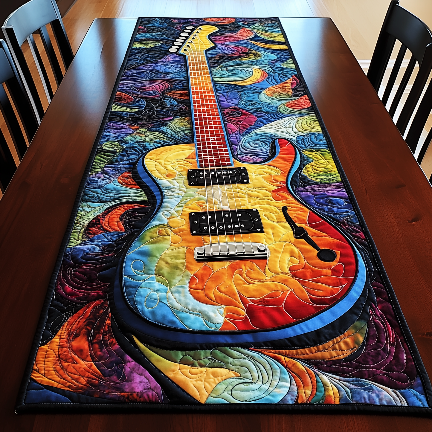 Colorful Guitar Quilted Table Runner GFTOTL232