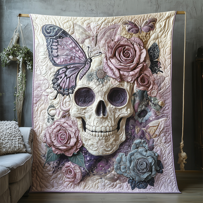 Butterfly Skull Quilted Blanket GFTOTL2332