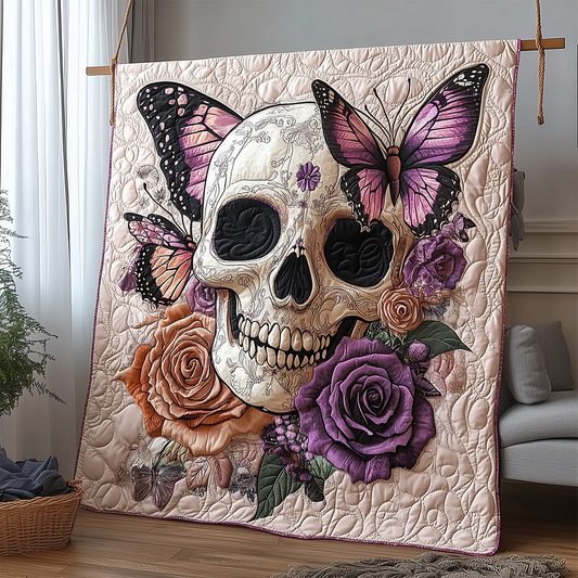 Butterfly Skull Quilted Blanket GFTOTL2336